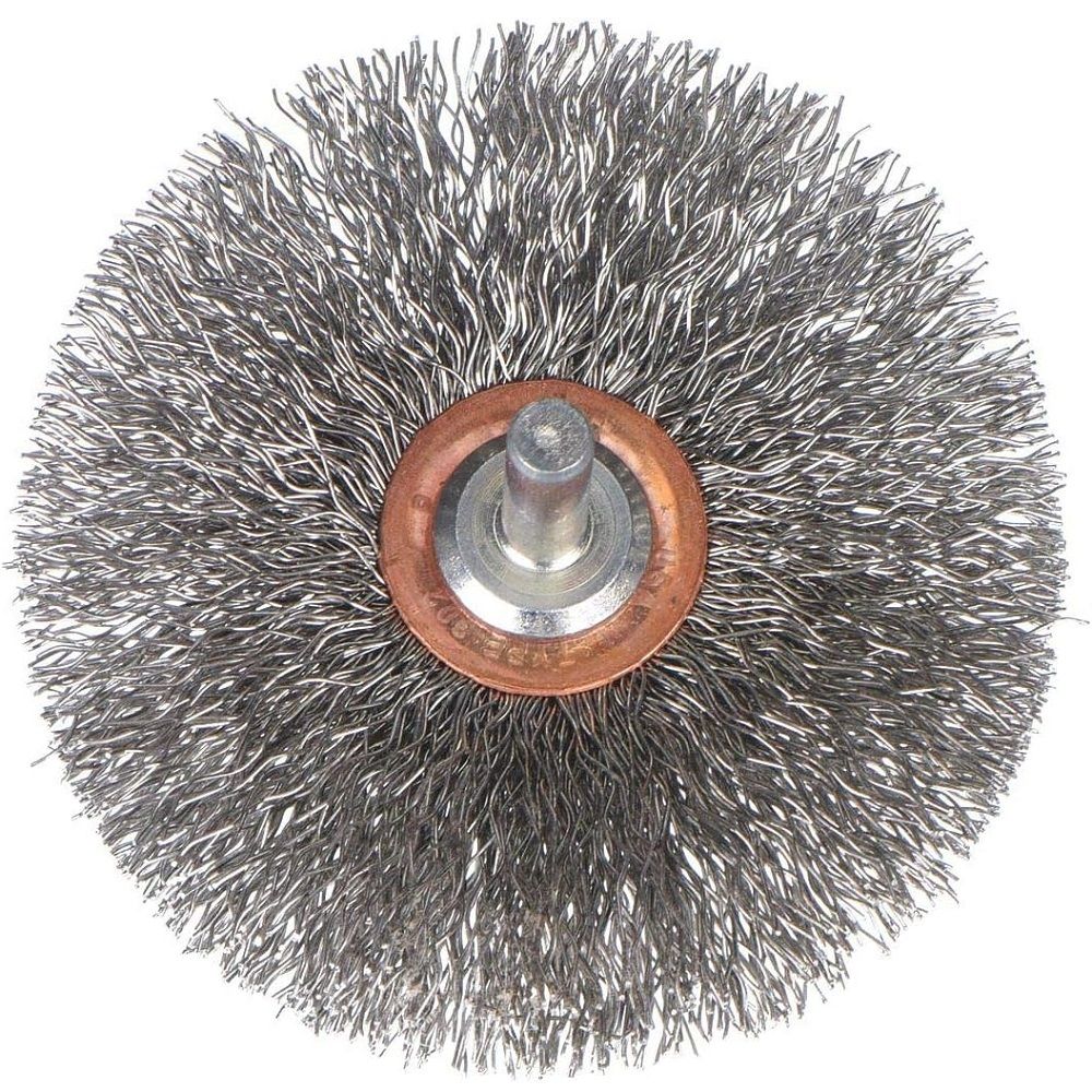 Weiler Narrow Face StemMounted Crimped Wire Wheel, 2"