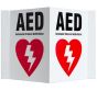 Defibtech Three-way AED Wall Sign