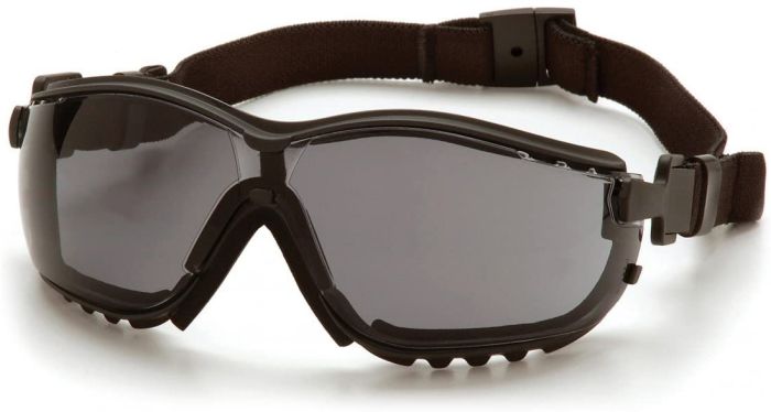 Pyramex V2G® Safety Glasses, Gray H2MAX Anti-Fog Lens