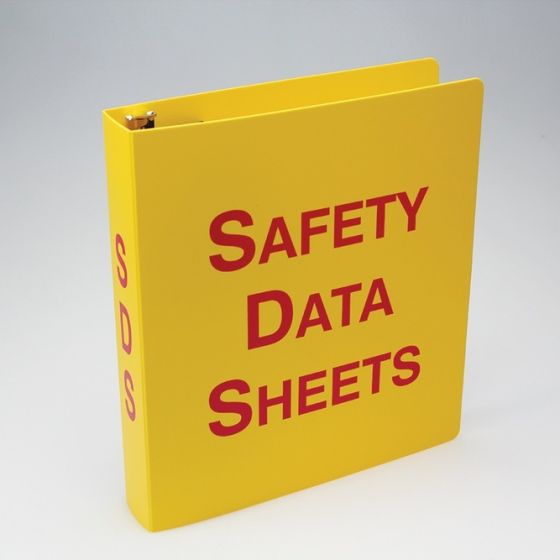 Accuform Plastic Safety Data Sheet Binder