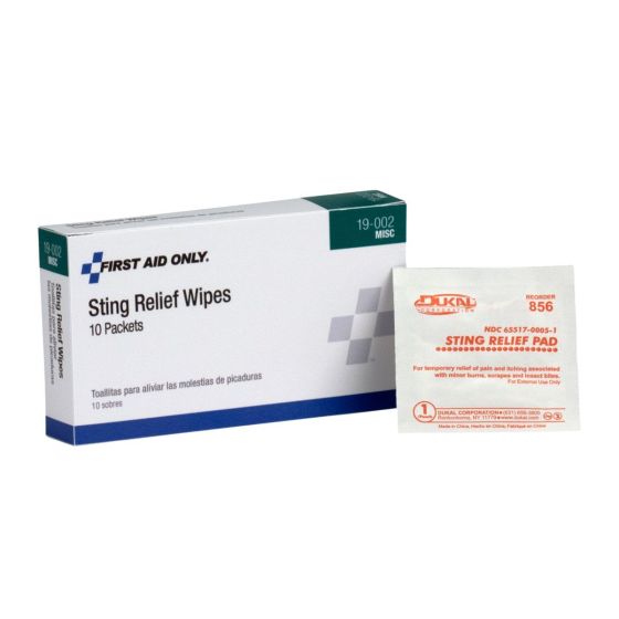 First Aid Only Sting Relief Wipes
