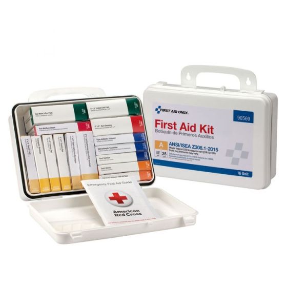 First Aid Only 25 Person Unitized Plastic First Aid Kit