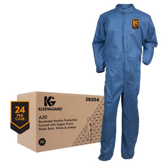 KleenGuard™ A20 Breathable Particle Protection Coveralls, Blue, XL