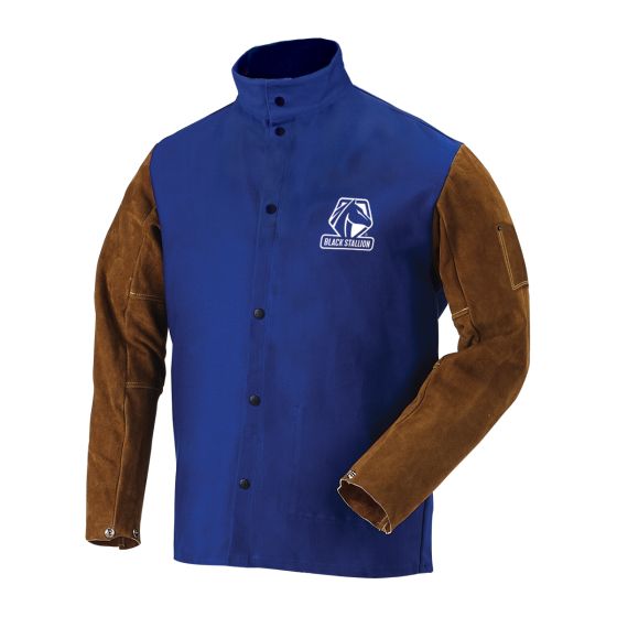 Black Stallion FR Cotton/Cowhide Hybrid Welding Jacket