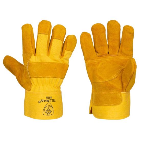 Tillman® 1578 Split Cowhide and Canvas with Cotton Foam Lining Winter Gloves, Large