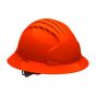 PIP® Evolution® Deluxe 6161 Vented Full Brim Hard Hat - HDPE Shell - 6-Point Polyester Suspension - Wheel Ratchet Adjustment - 280-EV6161V-OR - Neon Orange