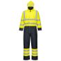 Portwest Hi-Viz Contrast Coverall, Yellow/Navy, Large